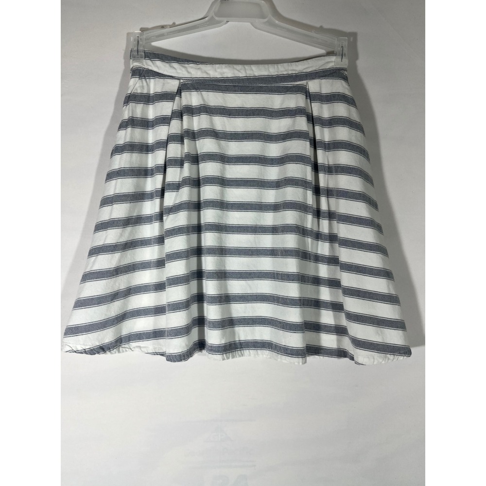 Matilda Jane Striped Pleated Mini Skirt Women M Navy/White‎ Flowy Elastic Waist